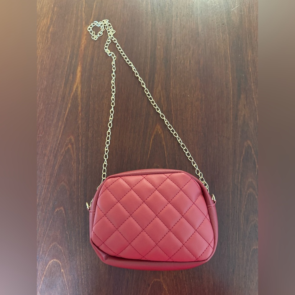 Quilted Red Crossbody Bag